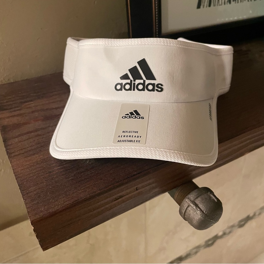 Adidas White Sports Visor